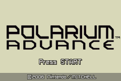 Polarium Advance title screen for GameBoy Advance